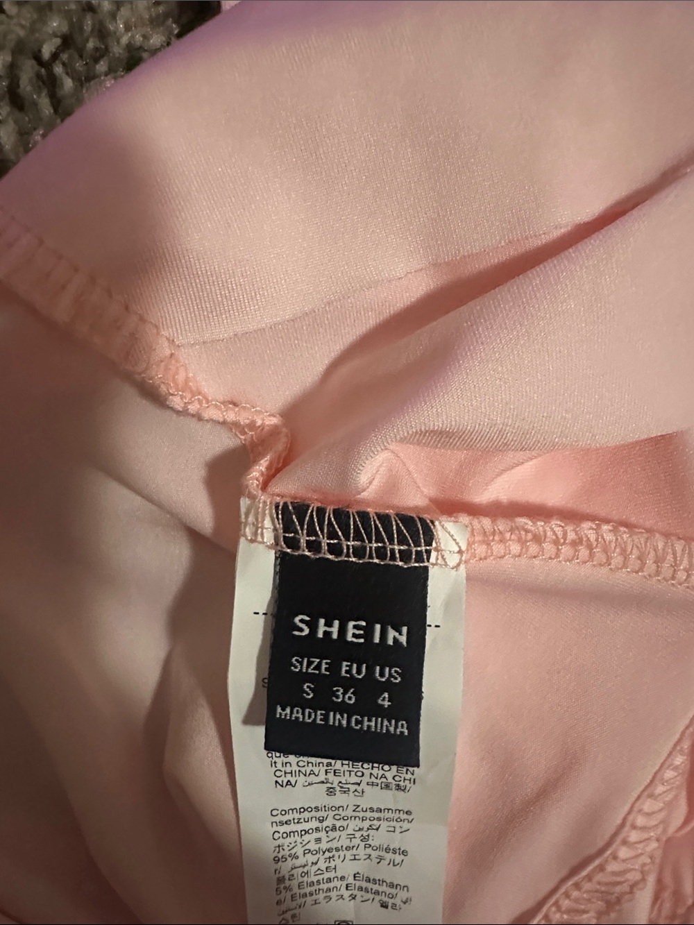 SHEIN Light Pink Halter Top with Front Ring Accent - Picture 2 of 4